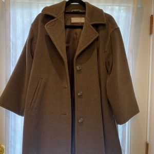 Max Mara brown wool 3/4 length 100% wool coat